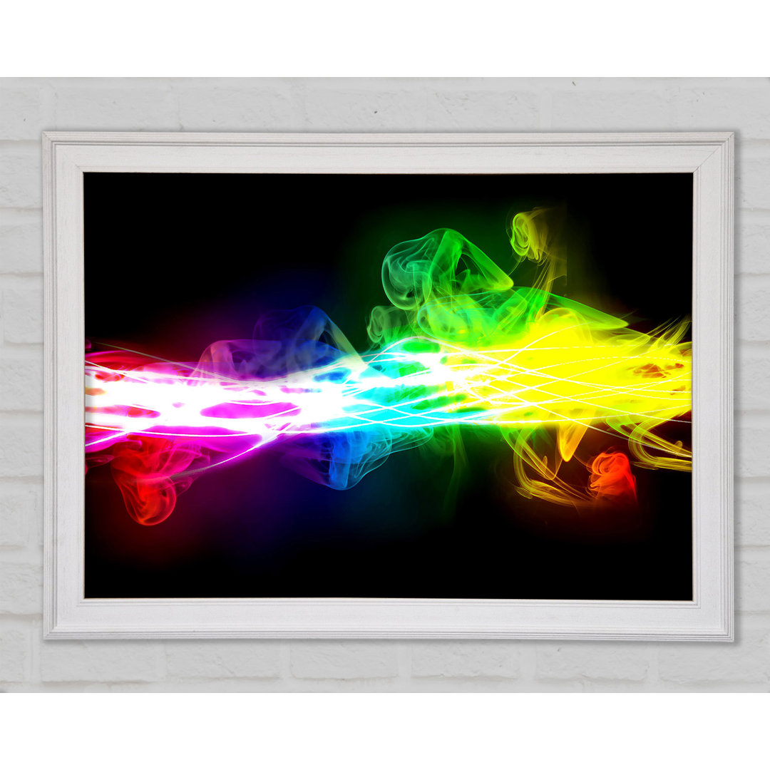 Gerahmtes Wandbild Rainbow Smoke Contrast