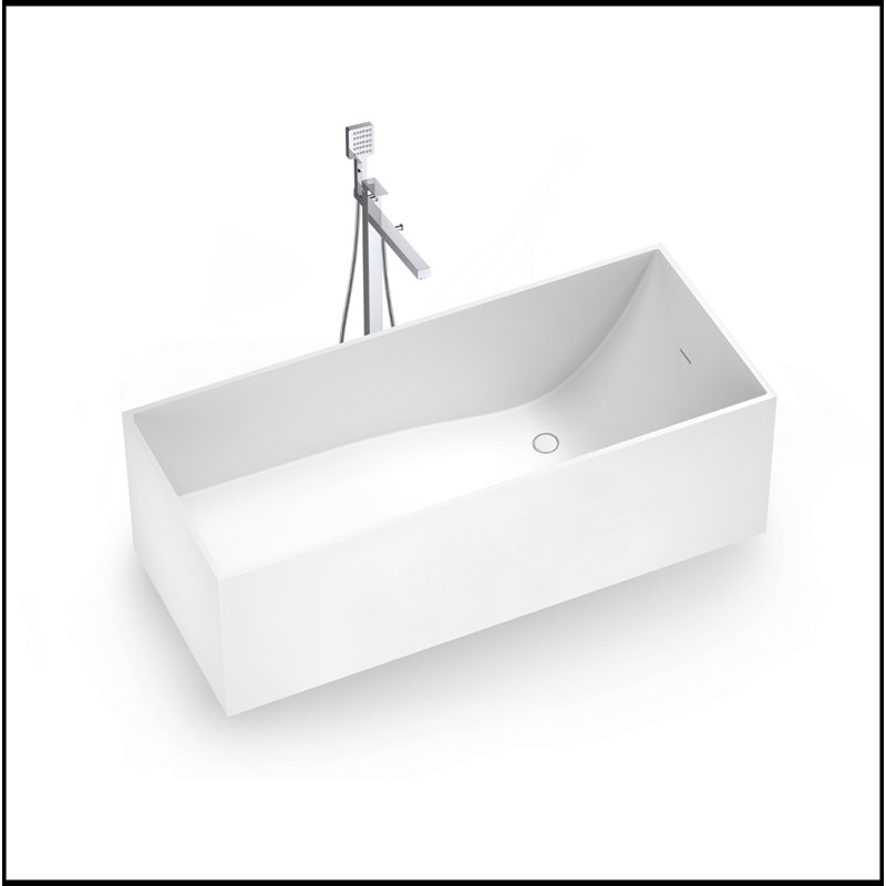 Stylish Matte White Freestanding Bathtub, Ergonomic Design For Ultimate Comfort And Space Efficiency