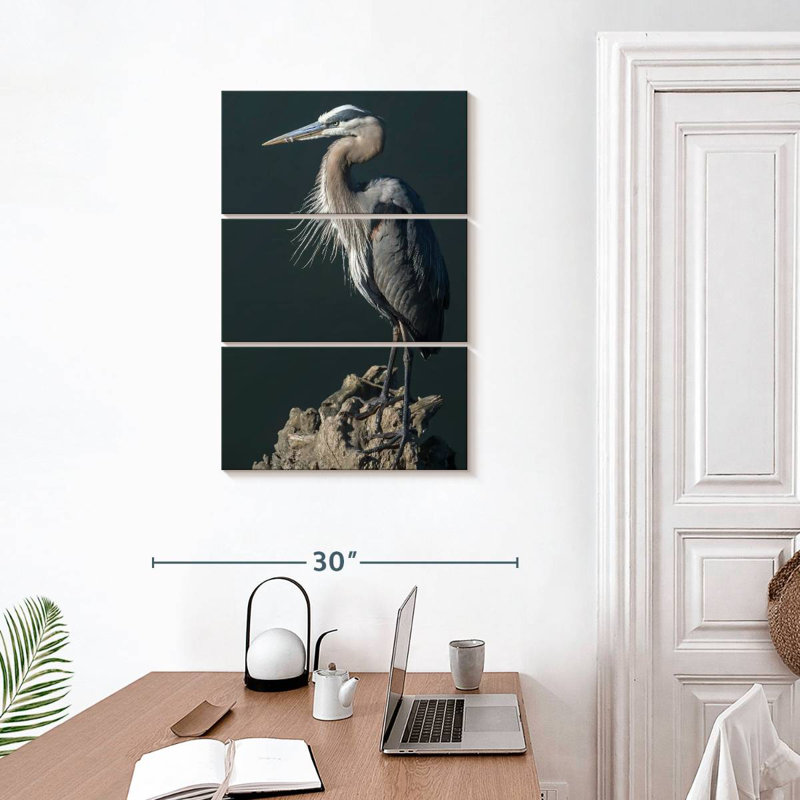 Brampt Great Blue Heron Bird, 32" H x 20" W