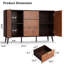 Buffet 51,5 po Mid-Century Modern