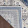 Tapis oriental bleu / gris tissé à la machine