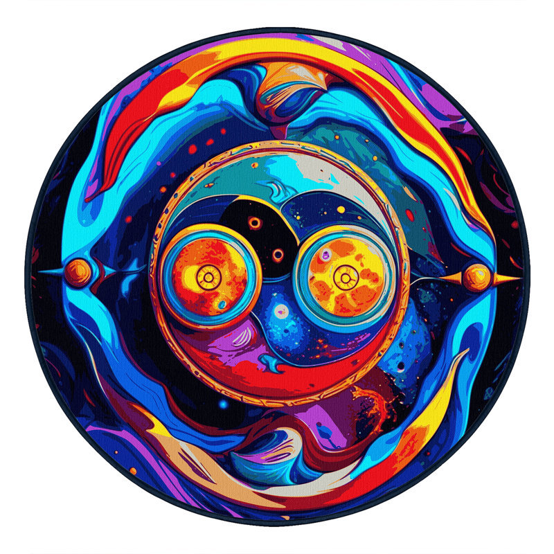 Optical Oasis Rug, Round 3'
