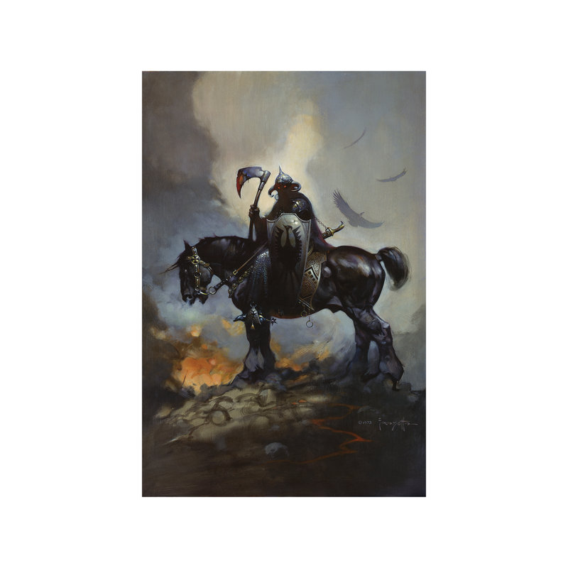 Death Dealer by Frank Frazetta - Wrapped Canvas Painting, 30.48cm H x 20.32cm W x 1.91cm D