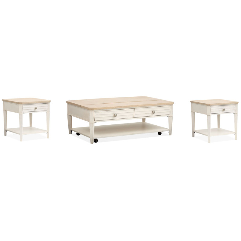 Lift Top Storage Cocktail Table With 2 End Table, 3 Pieces: Coffee Table, 2 End Tables