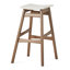 Ensemble de 2 tabourets de bar, beige clair