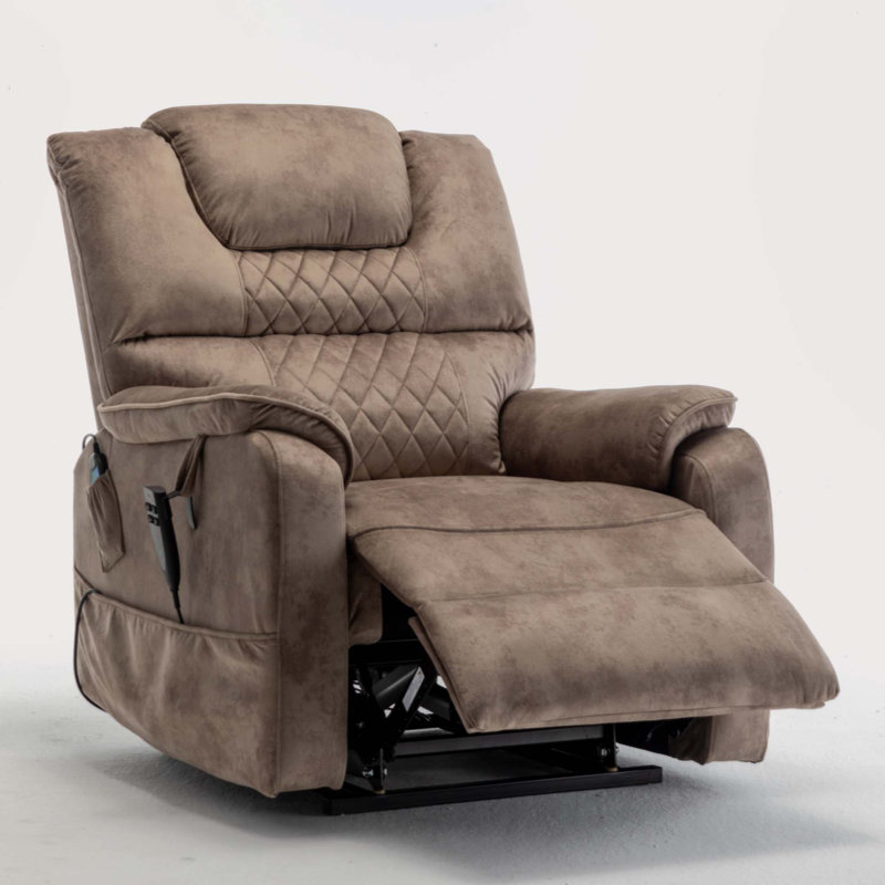 Power Lift Assist Recliner Chair, Beige Brown 2
