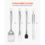 Accessoires pour barbecue, ensemble de 4 ustensiles de cuisine robustes en acier inoxydable (pince, spatule, fourchette, brosse), cadeau idéal pour un père, un homme ou un mari, conçu pour les barbecues d'extérieur.
