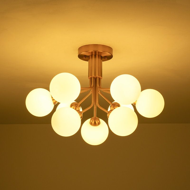 Plafonnier semi-encastré 9 lumières Nordic
