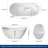 Tidal 60'' Acrylic Freestanding c Soaking Tub with Overflow Drain-128514567