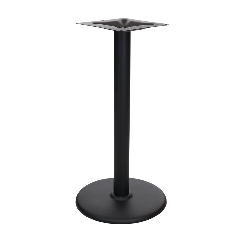 Black Round Counter Height Steel Table Base with 18" Diameter