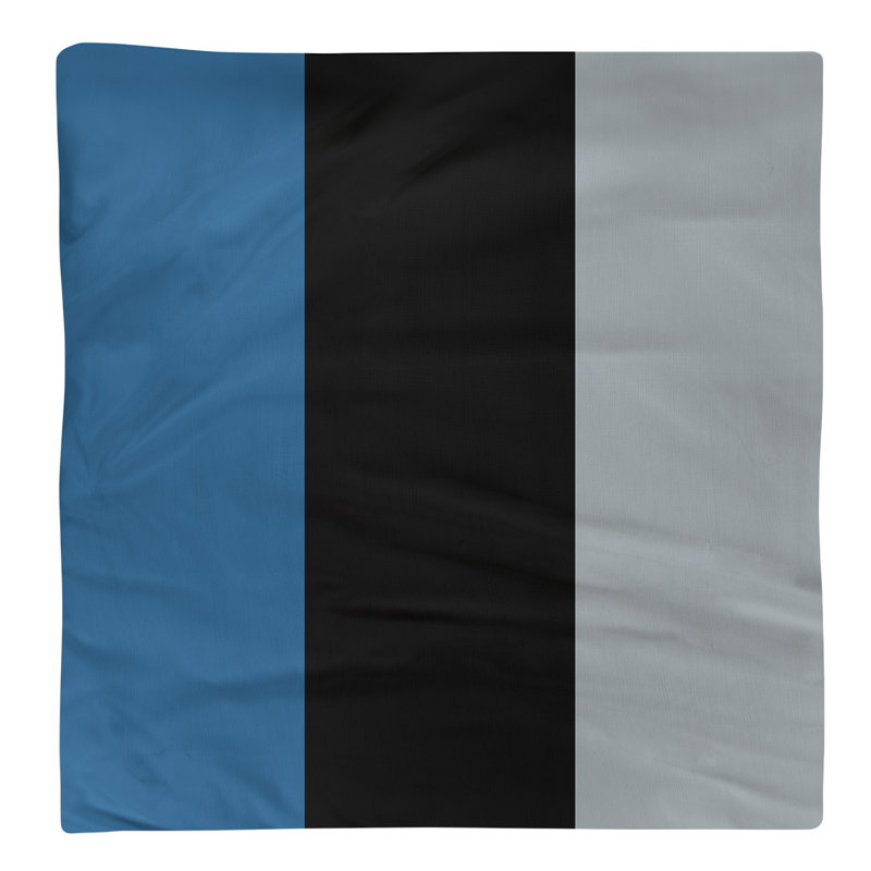 Colorado Striped Square Napkin, 10" x 10", Blue/Black/Silver, Cotton Twill