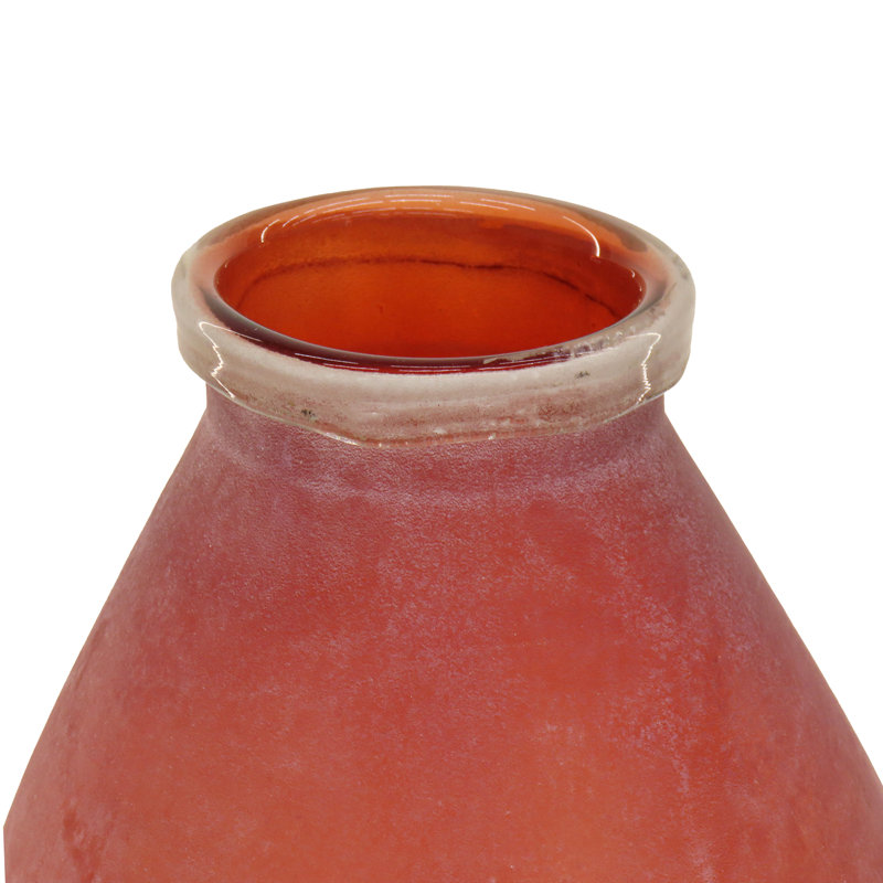 Rustic Teardrop Glass Decorative Vase, 8.75" Tall