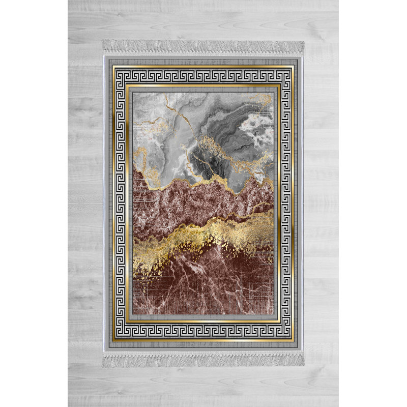 Luxurious Velvet Area Rug, 5.2 x 7.5 ft | 100% Velvet Fabric, 100% Cotton Sole, 0.4 in Pile Height | Antibacterial, Non-Slip, Machine Washable | Elegant 3D Digital Print, Perfect for Living Room & Bedroom Décor