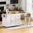74.8" Kitchen Island With Extendable Dining Table-202625522