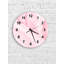 Horloge murale en verre trempé rose marbré, horloge décorative moderne chic, idée cadeau unique, horloge abstraite ronde, horloge murale décorative-438629644-438629683