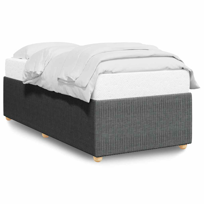 Latitude Run® Bed Frame Without Mattress  Fabric, Light Gray, Queen