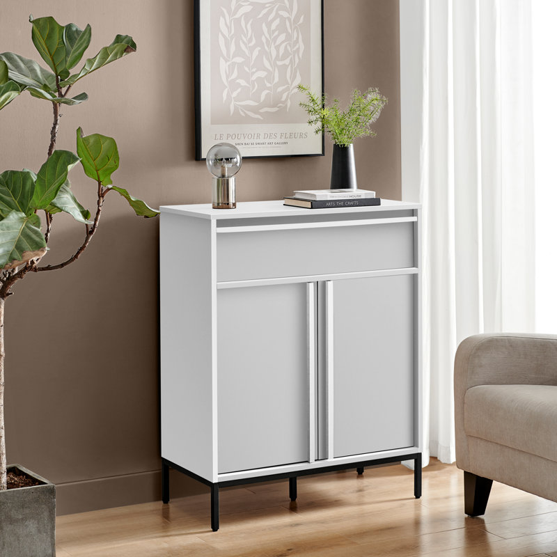 Skit White Small Storage Sideboard, White