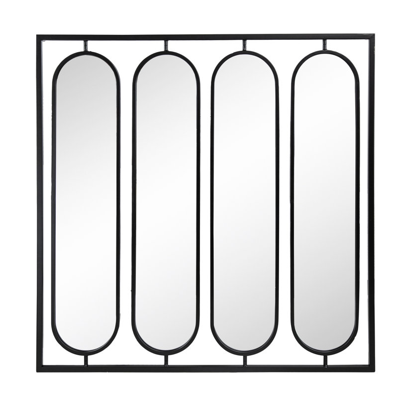 Miroir mural ovale noir de 36 po X quatre