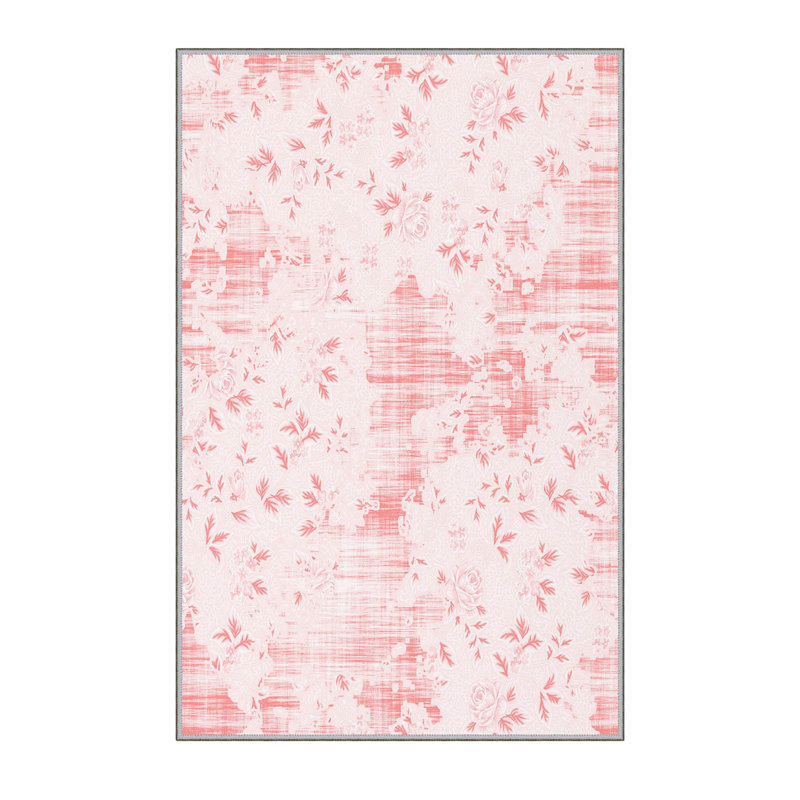 Stylish Woven Carpet, 100% Polyester, 0.3 in Pile Height | Antibacterial, Non-Slip PVC Felt Dot Underside, Machine Washable | 3D Digital Printing, Durable & Easy to Maintain - Perfect for Any Room