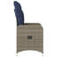  Chaises de patio inclinables 2 pièces avec coussins en rotin de polyester gris