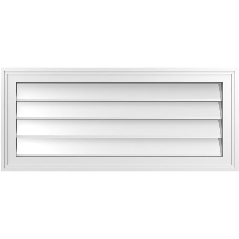Brickmould Frame, Primed Tan, 14" H x 32" W x 1.5" D