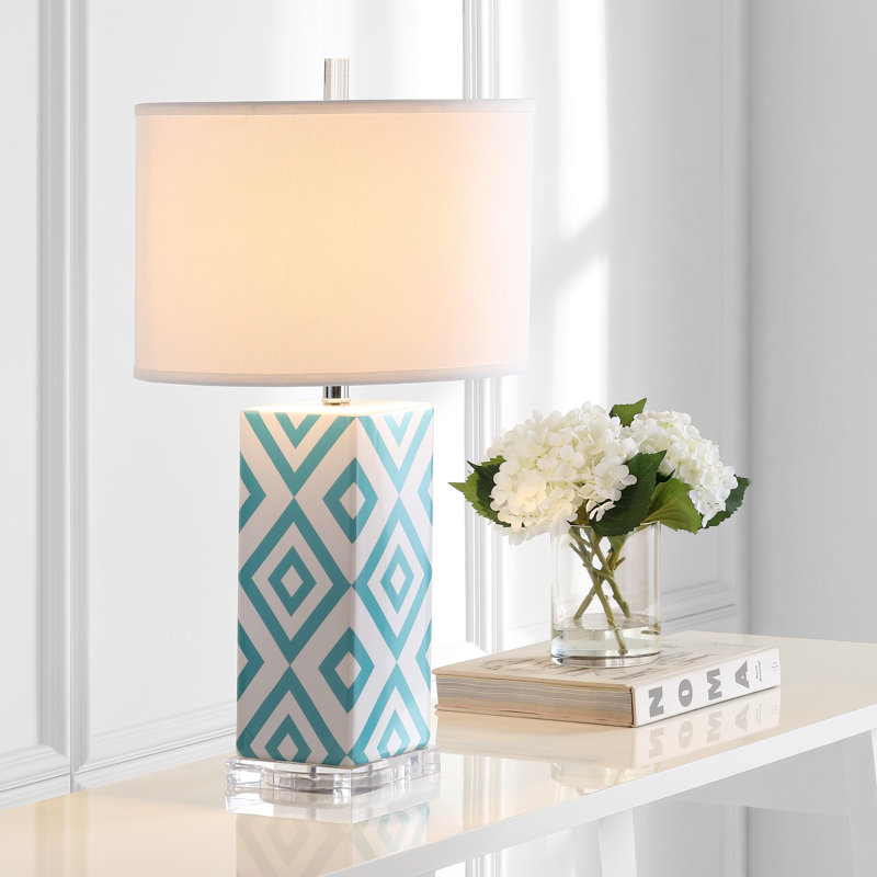 Table Lamp, Light Blue