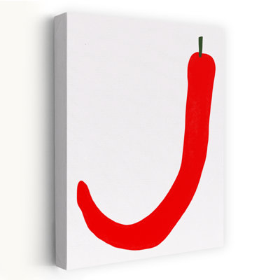 Big Chili Minimalist Organic Plant Wall Art