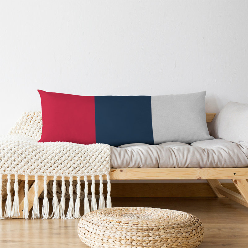 Stripes Medium Polyester/Polyfill Body Pillow, Blue Mid and White Side, New England Football