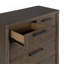 Commode 6 tiroirs chêne foncé