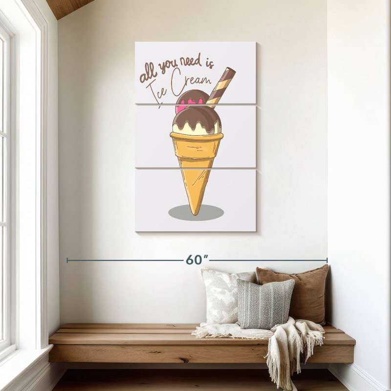 Yarlin All You Need Is Ice Cream, 45" H x 28" W