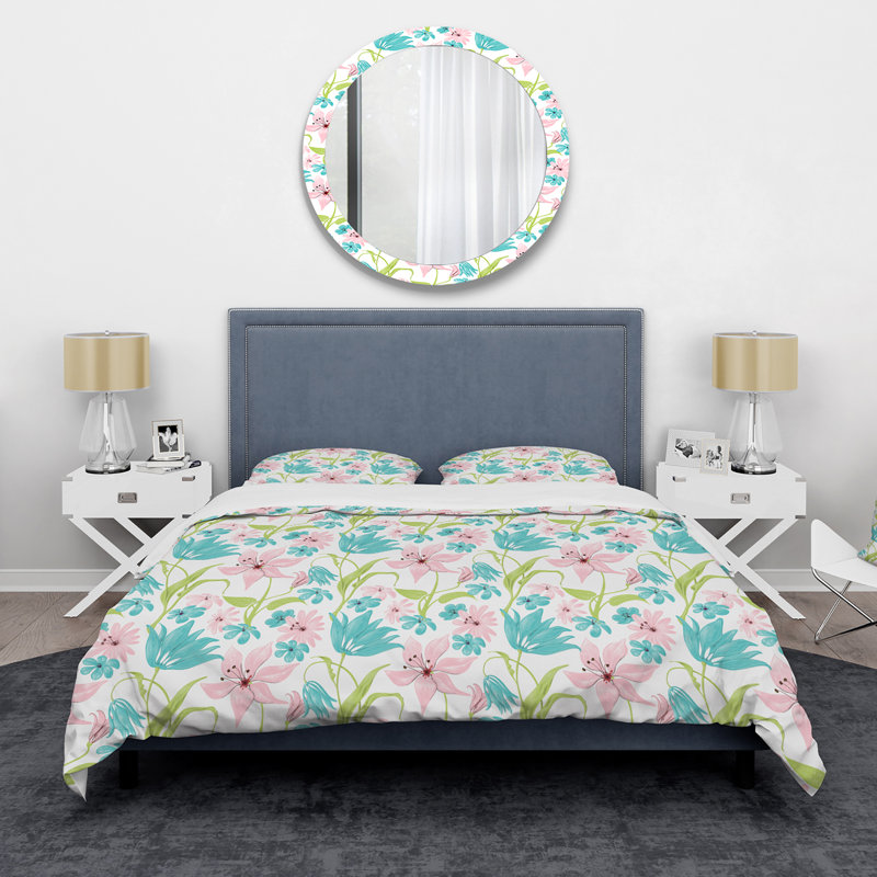 Ensemble de housse de couette en microfibre Raahil, Housse de couette très grand + 2 très grandes ta