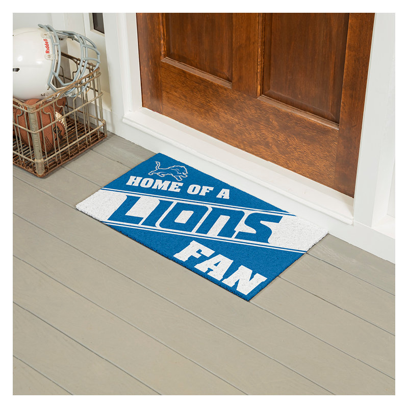 NFL Home of a Fan Team Color Outdoor Doormat, Detroit Lions