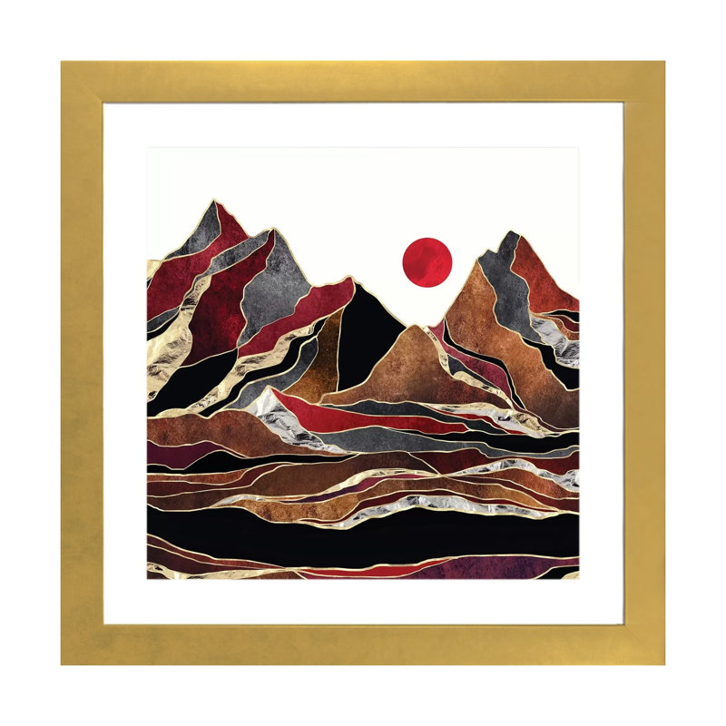 «Copper Vista», reproduction d'impression, H 24 po x l 24 po x P 1 po, Blanc, Papier encadré doré