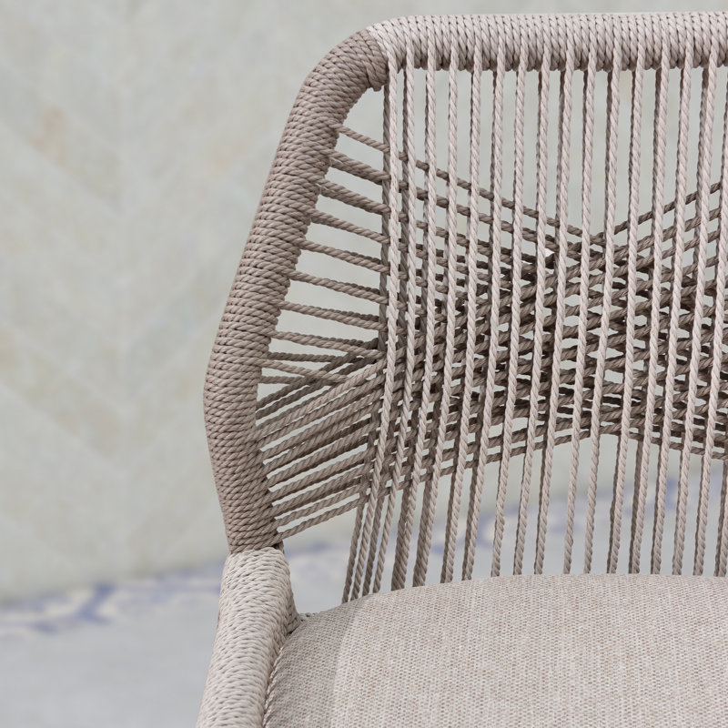 Iemanja Aluminum Outdoor 28.5'' Bar Stool with Cushion