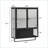 Cabinets Modern 23.62” Two-Door Wall Cabinet with Glass Doors, Two-Tier Storage &amp; Towel Rack – Black Iron + Tempered Glass | Contemporary | Entryway-168166799