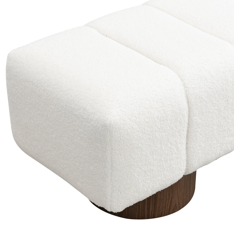 Banc rembourré en blanc Boucle