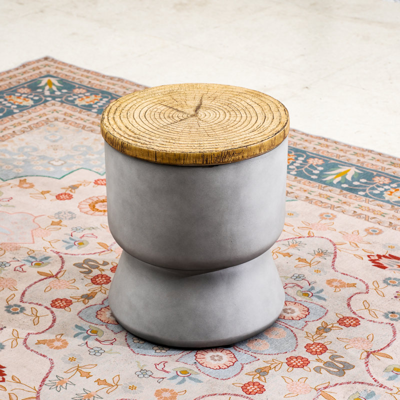 Table d'appoint d'extérieur 2-en-1 avec seau à glace