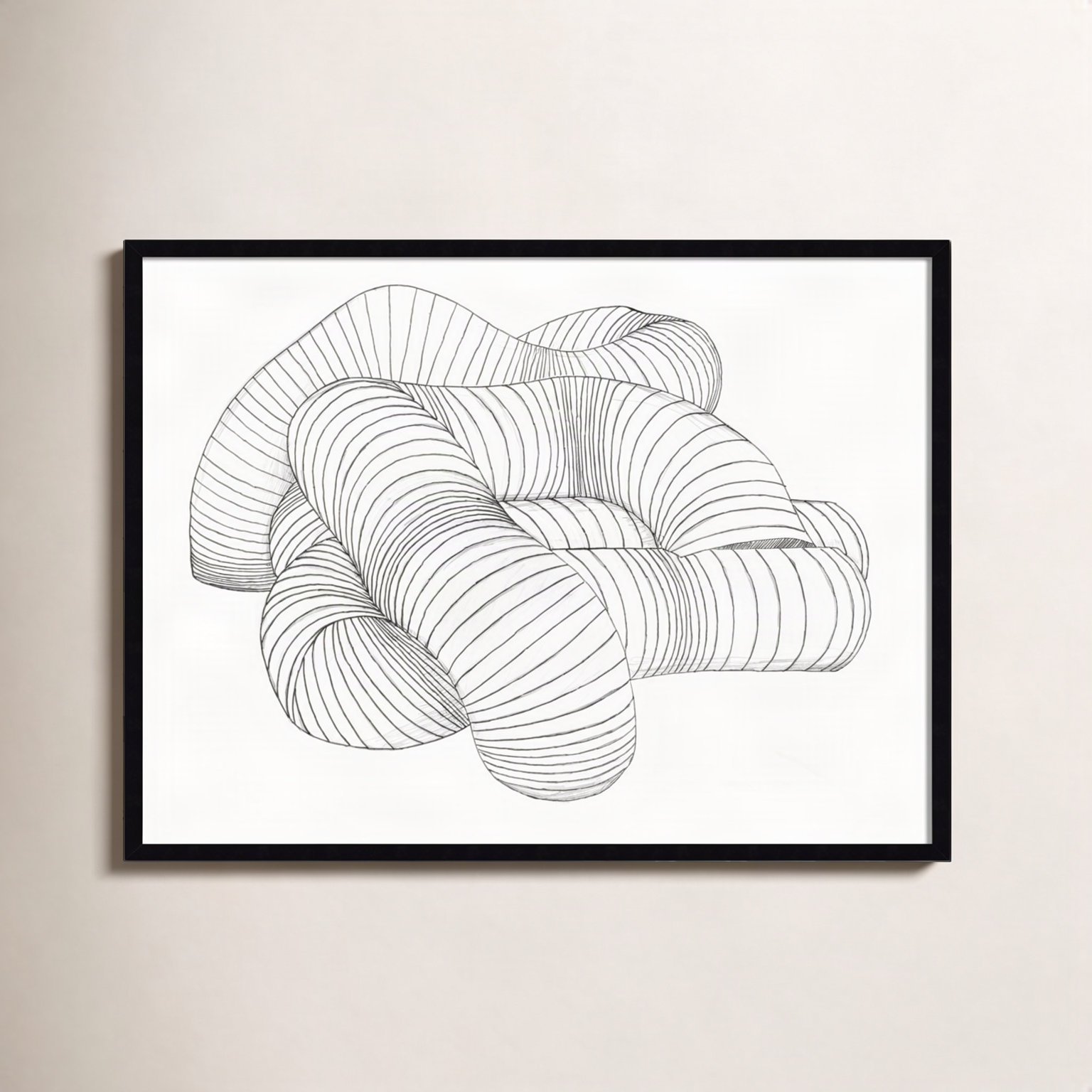 Grudie Hydro Pipes Print by Alex Dunn, 29" H x 41" W x 1" D, Black