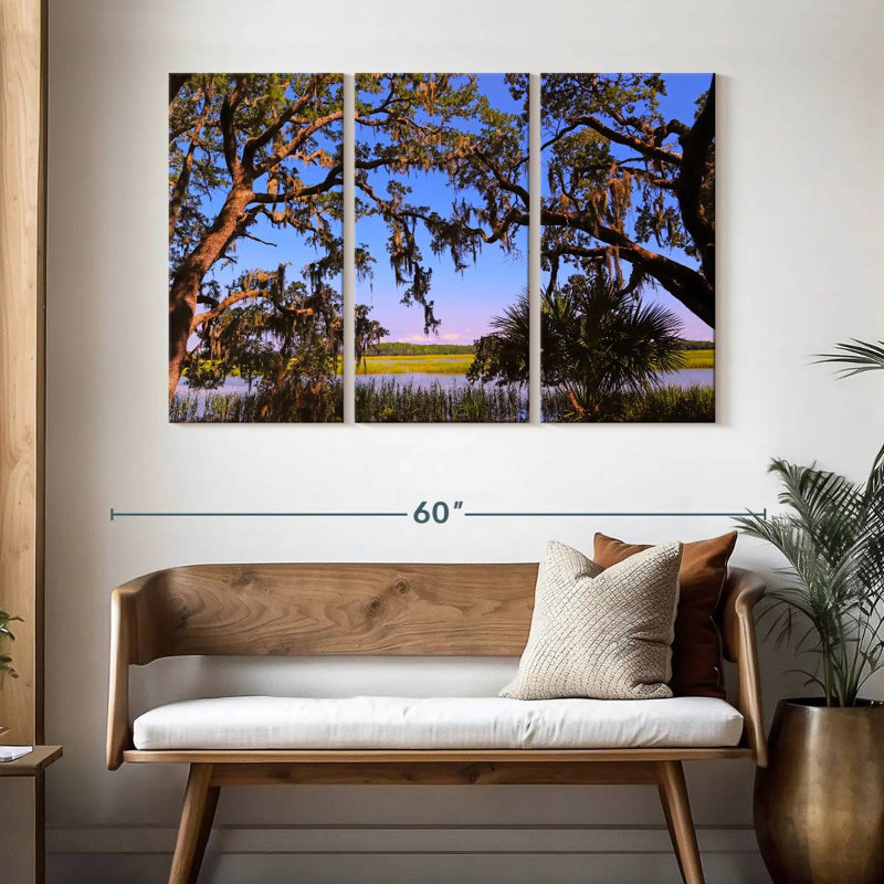 Harnek Lowcountry Marsh Oak Trees, 32" H x 50" W