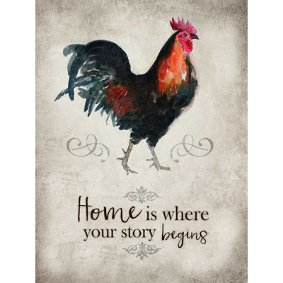 Home Rooster - Impression sur toile tendue
