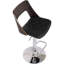 Tabouret pivotant réglable avec siège et dossier en losange, chêne vieilli, siège en bois moderne pour comptoir de bar, revêtement en chêne noir