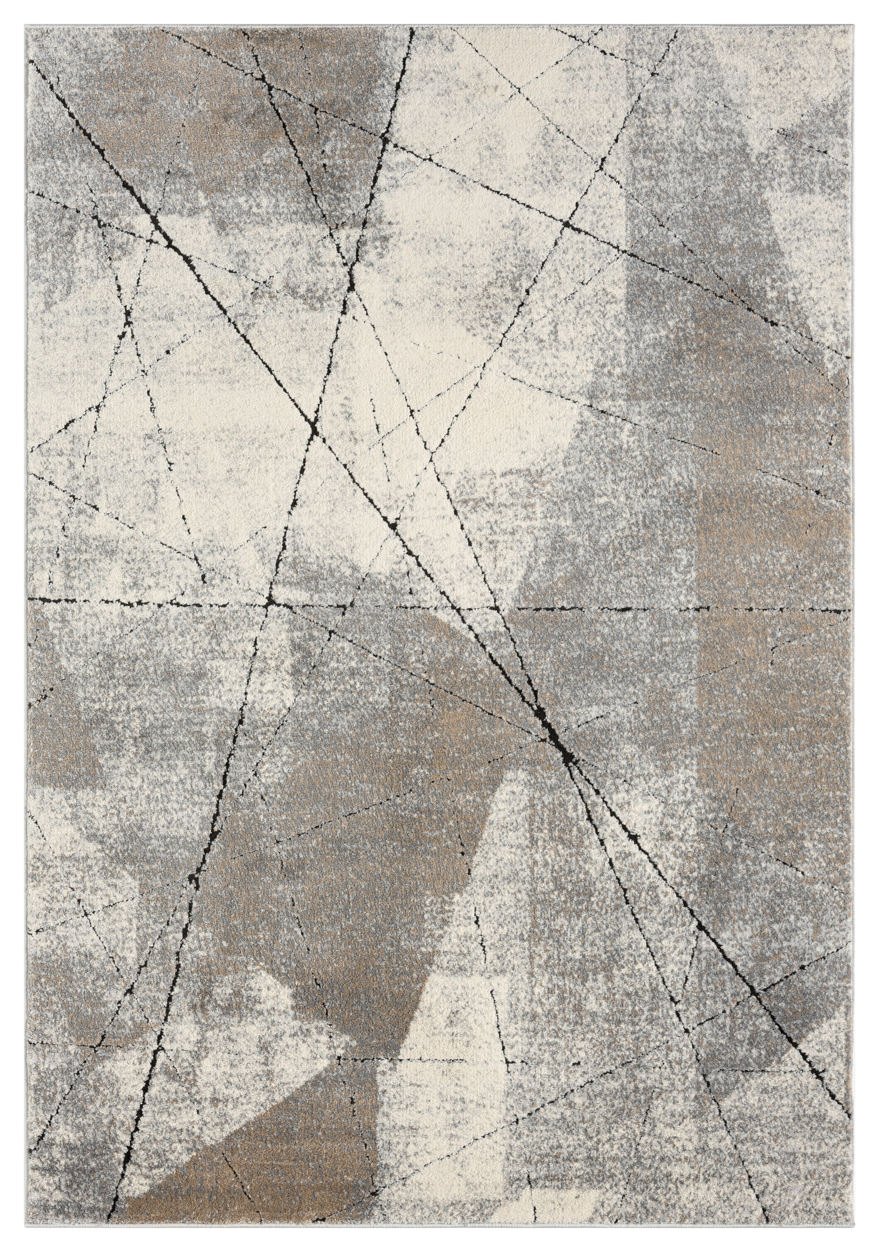 Wrought Studio™ Arneson Collection Geometric Abstract Neutral Area Rug ...