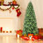 Arbre de Noël avec embouts en PE + PVC - Arbre de Noël à branches pleines avec branches à charnières, assemblage facile, support en métal stable, décoration de Noël vert classique-2060321315