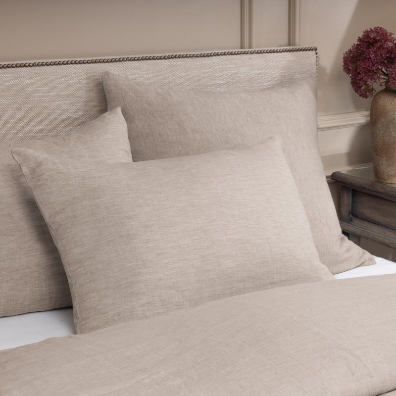 Housse de couette en lin Damara, naturel, très grand, Beige