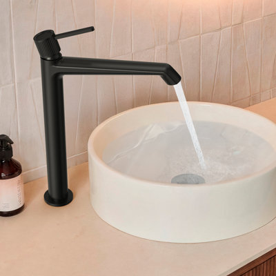 Robinet de salle de bain à un trou avec ensemble de drain, robinet de lavabo de salle de bain à poignée simple