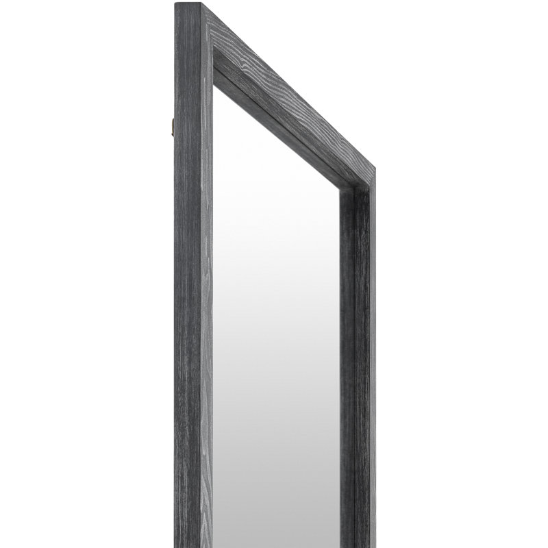 Rectangle Manufactured Wood Accent Mirror , Antiqued Black, 40" x 30"