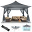 Pavillon de jardin imperméable 12 x 12 pi, tente escamotable -108638943