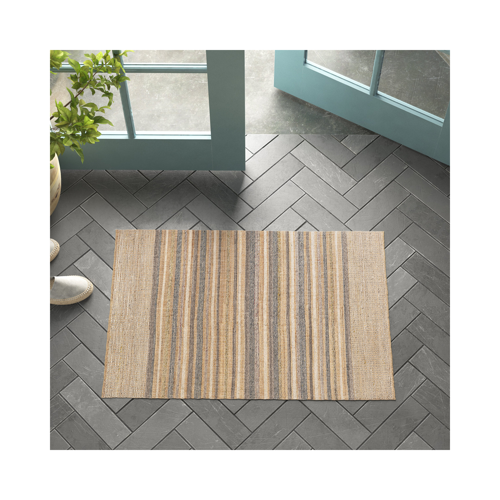 Naper Handmade Rug, Rectangle 2' x 3'