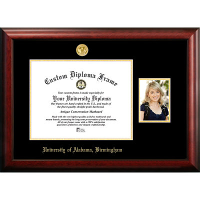 Cadre photo de diplôme en relief university of alabama, birmingham
