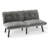63"W Velvet Upholstered Reclining Futon Sofa Bed with Adjustable Split Backrests-1977320677